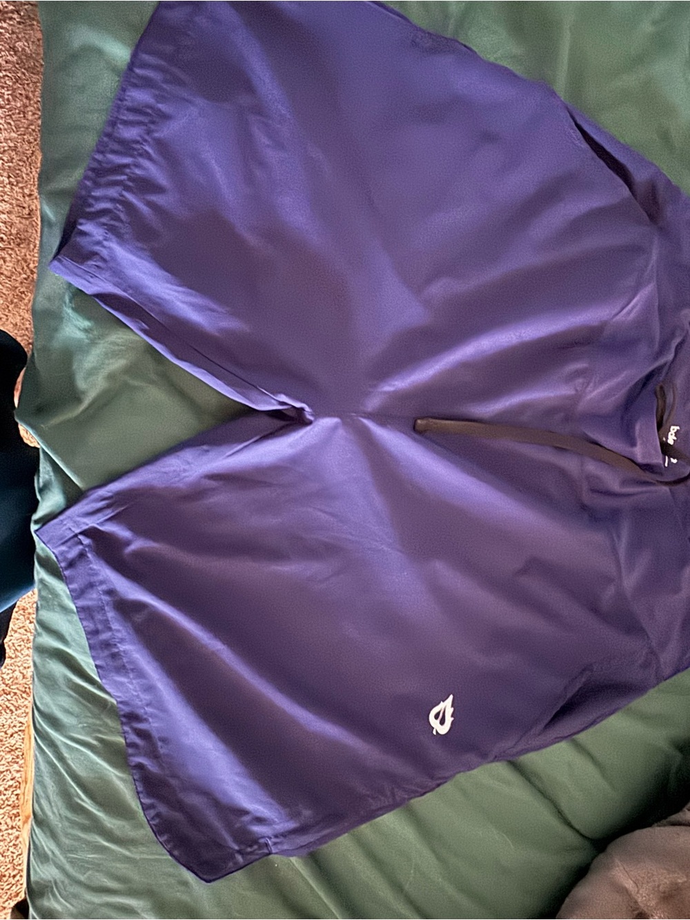 Baleaf Purple Workout Shorts with White Logo